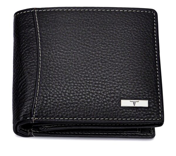 URBAN FOREST Oliver Black Leather Wallet, Black Keychain & Pen Combo Gift Set for Men - Image 4