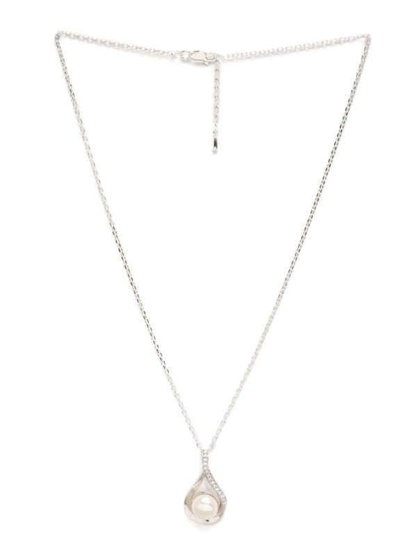 Clara 92.5 Sterling Silver Real Pearl Pendant with Chain |Gift for Women and Girls - Image 4
