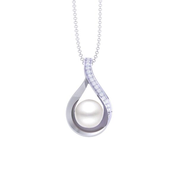 Clara 92.5 Sterling Silver Real Pearl Pendant with Chain |Gift for Women and Girls - Image 2