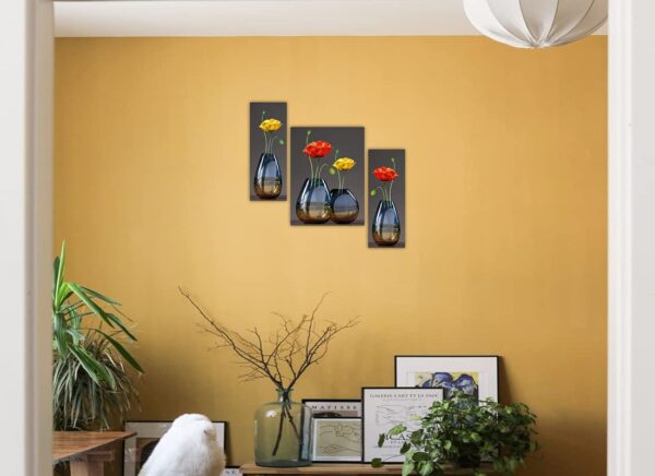 SAF paintings 6 mm MDF UV Textured Multi Effect Floral Paintings Frame (color1) - Image 3