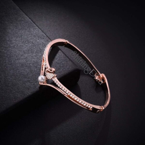 Shining Diva Fashion 18k Rose Gold Stylish Bracelet for Women and Girls - Image 4