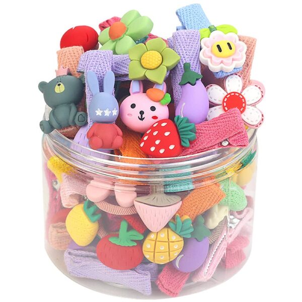 Shining Diva Fashion 26 Pcs Colorful Hair Accessories Hair Clips for Girls Kids Baby Girl Toddlers Women Hairband Hair Band Ties - Image 3