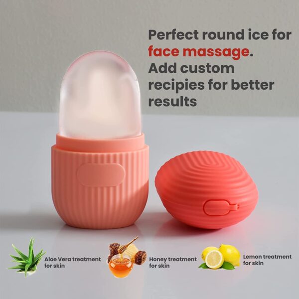 Aegon Ice Roller for Face | Ice Roller for Face Massager | Face Ice Roller for Men & Women | Ice Cube Roller for Glowing Skin & Puffy Eyes | Reusable & Unbreakable (Pink) - Image 4