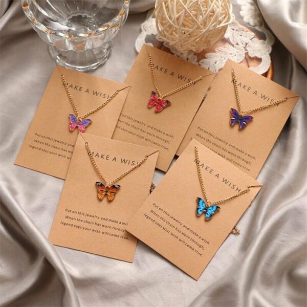 Shining Diva Fashion 5-6 Pcs Latest Stylish Butterfly Jewellery Necklace Set for Women Pendant Necklace Gifts for Girls - Image 7
