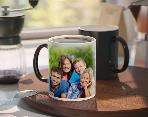 Aousome Personalized Gift Custom Photo Quote Name Wish Ceramic Magic Mug for Birthday Gift, Anniversary Gift Etc 325 ML (Magic White) - Image 6