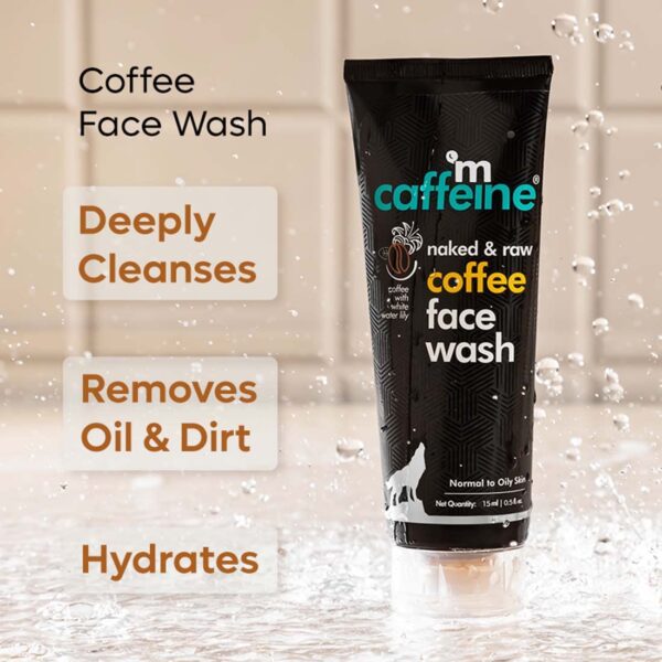 mCaffeine Coffee Detan Facial Travel Kit | Gift for Birthday and Anniversary | Value Pack of 5 Signature Face Care Products: Face Wash, Scrub, Mask, Moisturizer & Sunscreen for both Women and Men | Diwali Gift Kit Bhaidooj Sister Brother Cousin Gift for Wife Karwachauth Karva chaut Couples | Gifting Solution for All Occasions - Image 5