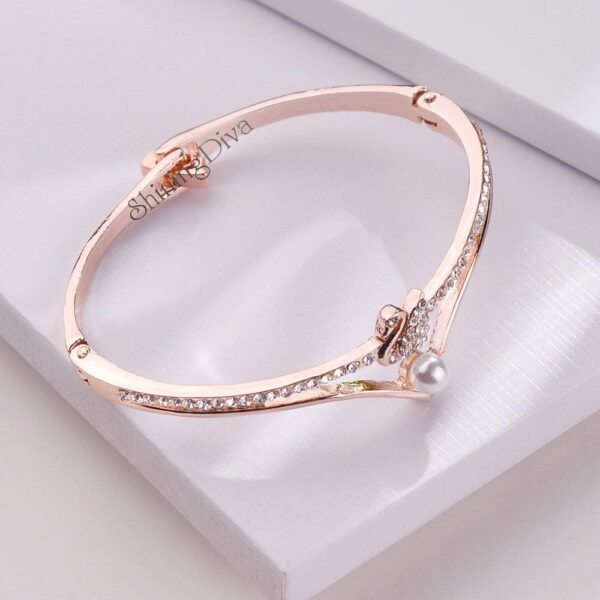 Shining Diva Fashion 18k Rose Gold Stylish Bracelet for Women and Girls - Image 6
