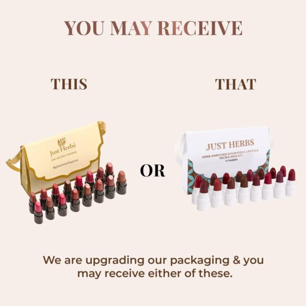Just Herbs Ayurvedic Creamy Matte Micro Mini Lipstick Kit Lip Hydrating & Moisturizing, Lipsticks for Women Suitable All Indian Tones (Pack of 16) - Image 11