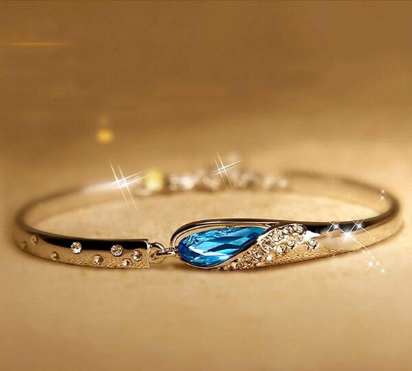 Shining Diva Valentine Gift Italian Designer Non Precious Metal Jewellery Set for Women (Blue) (Rrsdcmb208) - Image 3