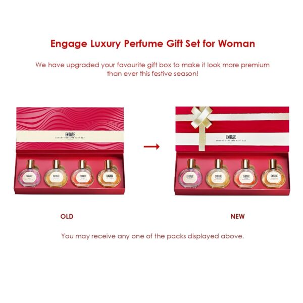 Engage Gift Set - Luxury Perfume Gifts For Women, 100ml, Long Lasting Smell Women Perfume, Best Diwali Gift Hamper by ITC, Eau De Parfum for Girls, Travel Sized Perfume Combo, 25ml x 4 - Image 4