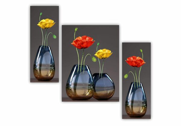 SAF paintings 6 mm MDF UV Textured Multi Effect Floral Paintings Frame (color1) - Image 2