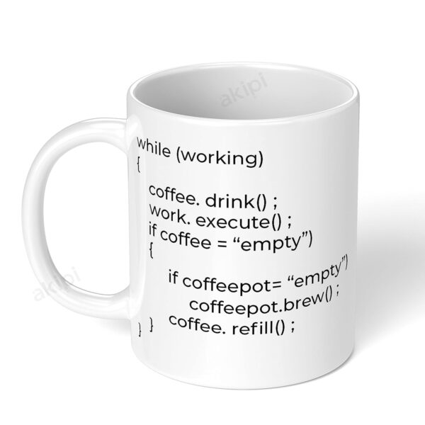 Akipi Coffee++ Program 11oz Coffee Mug Nerd Engineer Idea for Men Science Mug Great Gag for Programmer Geeks Computer Science Developers Coders Ceramic Tea Mugs ARM038 Ceramic Coffee Mug 11oz - Image 2