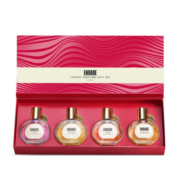 Engage Gift Set - Luxury Perfume Gifts For Women, 100ml, Long Lasting Smell Women Perfume, Best Diwali Gift Hamper by ITC, Eau De Parfum for Girls, Travel Sized Perfume Combo, 25ml x 4 - Image 2
