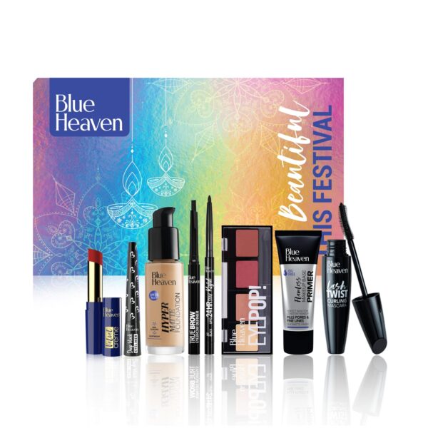 Blue Heaven Festive MakeUp Kit For Women, Fair Tone Combo, (Pack of 8) - Image 2