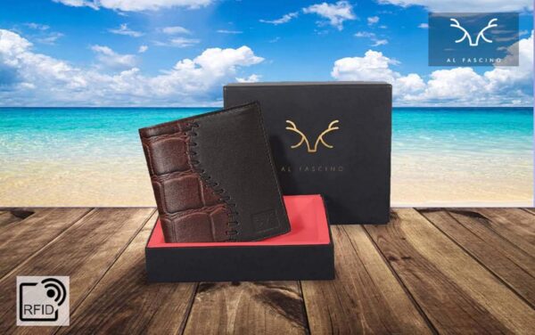 AL FASCINO Wallets for Men Leather Original Purses for Men RFID Wallet for Men Leather Wallet for Men Money Purse for Men Wallet Mens Wallet Men Wallet Gents Wallets Card Holder for Men Gents Wallets - Image 7