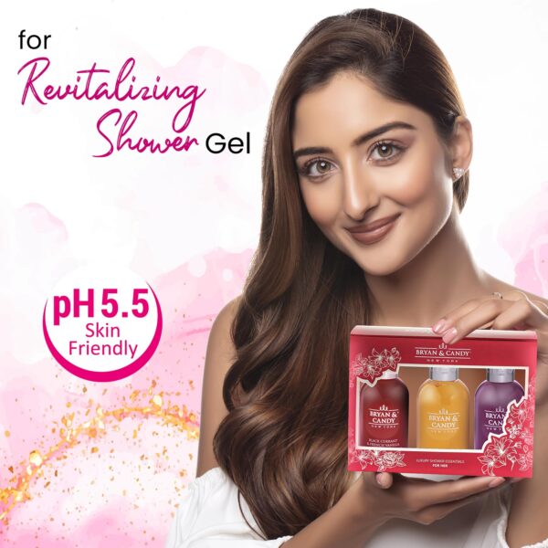 Bryan & Candy Luxurious Shower Gel Combo Kit | Diwali Gift Set for Women & Men, pH 5.5 Skin Friendly, Travel Size, Fresh Fragrances 100% Vegan, SLS & Paraben Free (Pack of 3) - Image 3
