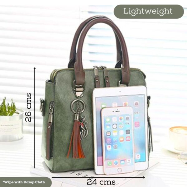 VISMIINTREND Stylish Leather Handbag Box Satchel Shoulder Sling Purse Bags for Women & Girls | Side Bag | Ladies Purse | Travel | Office | Birthday | Anniversary | Wife | Diwali | Wedding | Party - Image 8
