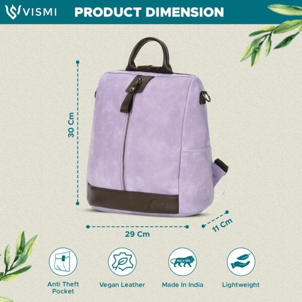 VISMIINTREND Stylish Leather Backpack Handbag Shoulder Bags for Women and Teens Girls | Ladies Purse | Everyday Use | Office | College | Travel | Work | Birthday Gifts for Wife | Sisters - Image 6