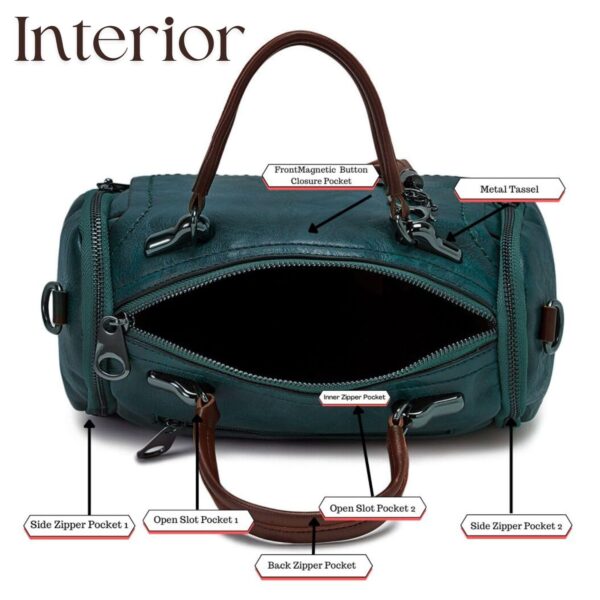 VISMIINTREND Stylish Vegan Leather Handbag Shoulder Purse Satchel Sling Bags for Women and Girls |Ladies Bag for Travel,Work,Office |Birthday/Anniversary Gift for Wife, Sister, Mother | Diwali Gifts - Image 5