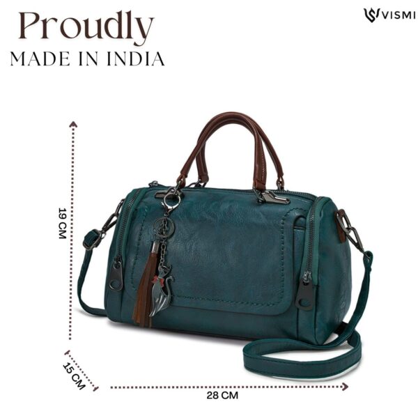 VISMIINTREND Stylish Vegan Leather Handbag Shoulder Purse Satchel Sling Bags for Women and Girls |Ladies Bag for Travel,Work,Office |Birthday/Anniversary Gift for Wife, Sister, Mother | Diwali Gifts - Image 7