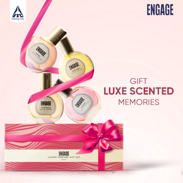 Engage Gift Set - Luxury Perfume Gifts For Women, 100ml, Long Lasting Smell Women Perfume, Best Diwali Gift Hamper by ITC, Eau De Parfum for Girls, Travel Sized Perfume Combo, 25ml x 4 - Image 6