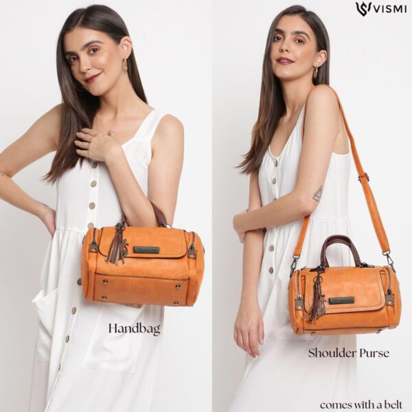VISMIINTREND Stylish Vegan Leather Handbag Shoulder Purse Satchel Sling Bags for Women and Girls |Ladies Bag for Travel,Work,Office |Birthday/Anniversary Gift for Wife, Sister, Mother | Diwali Gifts - Image 3