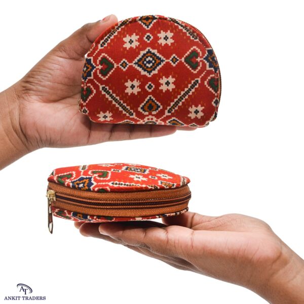 Ankit Traders Embelished Decorative Silk Clutch Curve Shaped Potli Bag with for Women with Zipper, Potli Bags Multi Colour (LXW:-22 X 22 Cm) (Pack of 12) - Image 6