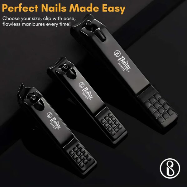 Beauté Secrets Essentials Manicure Set Nail Clippers, Stainless Steel Nail Scissors Grooming Kit, Acne needle, Blackhead Tool Leather Travel Case (Yellow) - Image 8