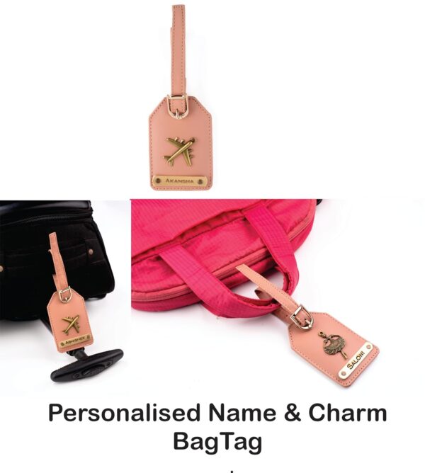 AICA Personalized Name & Charm Self-Textured Leather Wallet Women’s Combo Giftset (NudePink) | Birthday Anniversary Wedding Gifts for Women - Image 6