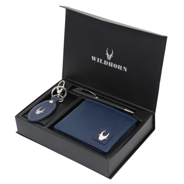 WildHorn Gift Hamper for Men I RFID Protected Leather Wallet, Keychain & Pen Combo Gift Set I Gift for Friend, Boyfriend,Husband,Father, Son etc - Image 2