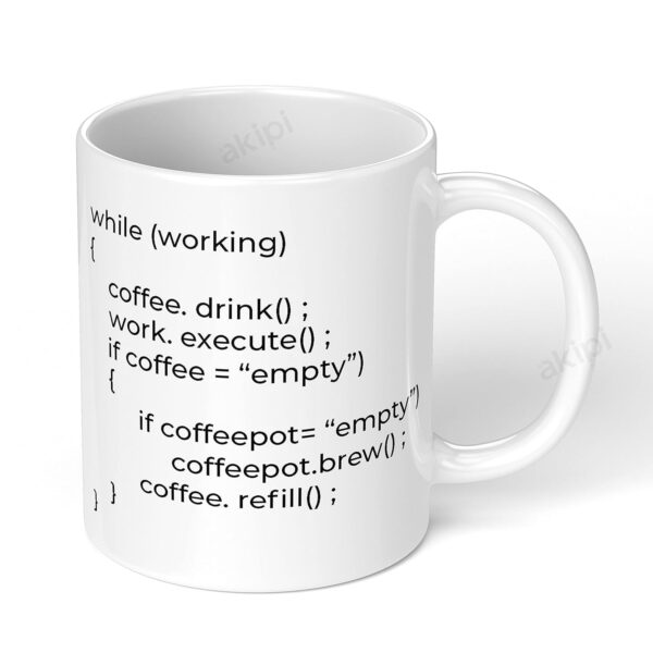 Akipi Coffee++ Program 11oz Coffee Mug Nerd Engineer Idea for Men Science Mug Great Gag for Programmer Geeks Computer Science Developers Coders Ceramic Tea Mugs ARM038 Ceramic Coffee Mug 11oz - Image 3