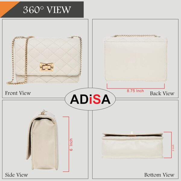 ADISA Women's Girls Party Sling Bag with Gold Chain (SL5090.) - Image 3