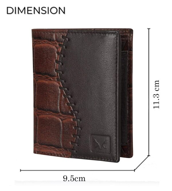 AL FASCINO Wallets for Men Leather Original Purses for Men RFID Wallet for Men Leather Wallet for Men Money Purse for Men Wallet Mens Wallet Men Wallet Gents Wallets Card Holder for Men Gents Wallets - Image 4