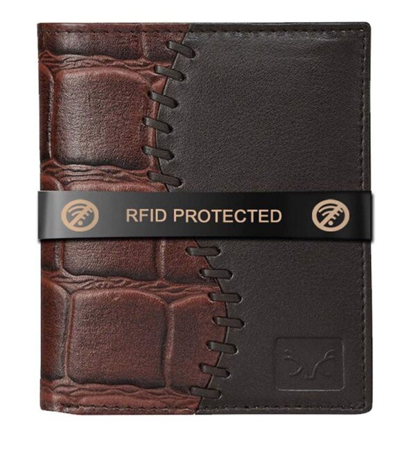 AL FASCINO Wallets for Men Leather Original Purses for Men RFID Wallet for Men Leather Wallet for Men Money Purse for Men Wallet Mens Wallet Men Wallet Gents Wallets Card Holder for Men Gents Wallets - Image 2