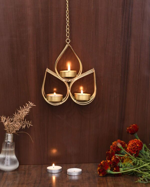 Collectible India Tealight Candle Holder Metal Wall Hanging Wall Art Sconce for Home Living Room Décor /Christmas Decoration Items/Christmas Decorations/Diwali Gifts for Family and Friends - Image 6