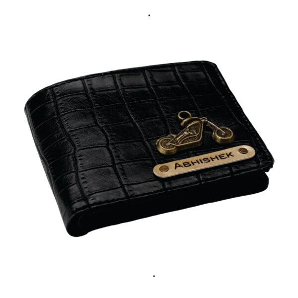 AICA Personalized Name & Charm Self – Textured Leather Mens Wallet (Black) | Birthday Wedding Anniversary Engagement Gifts for Men - Image 8