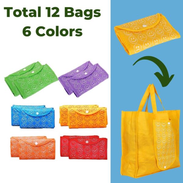 Oytra 12 Piece Reusable Shopping Bags Eco Friendly for Gifting Sankranti Foldable Gift - Image 3