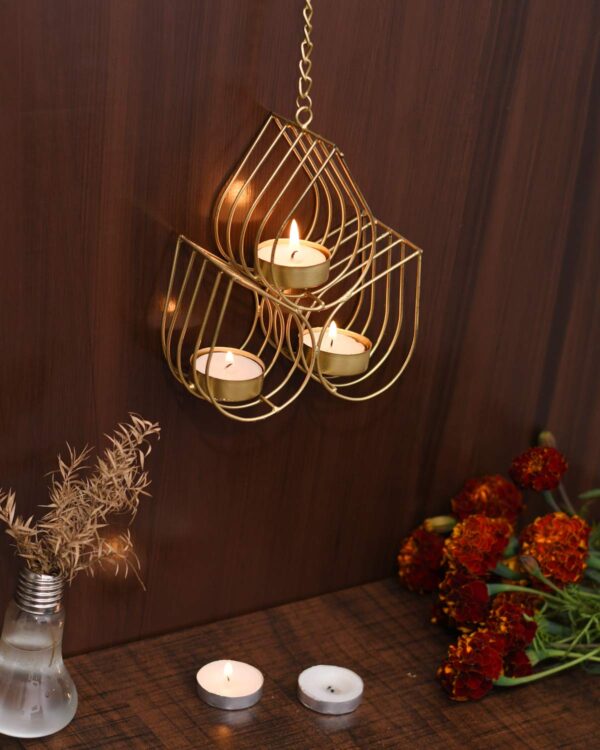 Collectible India Tealight Candle Holder Metal Wall Hanging Wall Art Sconce for Home Living Room Décor /Christmas Decoration Items/Christmas Decorations/Diwali Gifts for Family and Friends - Image 4