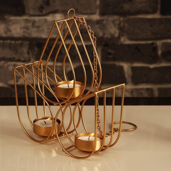 Collectible India Tealight Candle Holder Metal Wall Hanging Wall Art Sconce for Home Living Room Décor /Christmas Decoration Items/Christmas Decorations/Diwali Gifts for Family and Friends - Image 3