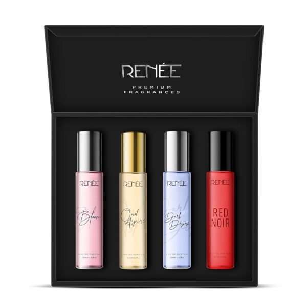 RENEE Women's Luxury Perfume Gift Set Combo Pack of 4 Eau De Parfum - 15ml Travel-size Bottles, Long Lasting Scents of Floral, Fruity & Spicy Notes - Image 2