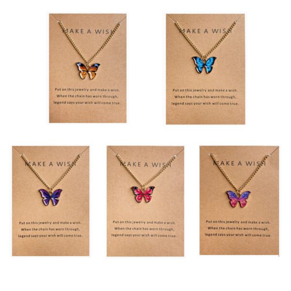 Shining Diva Fashion 5-6 Pcs Latest Stylish Butterfly Jewellery Necklace Set for Women Pendant Necklace Gifts for Girls - Image 2