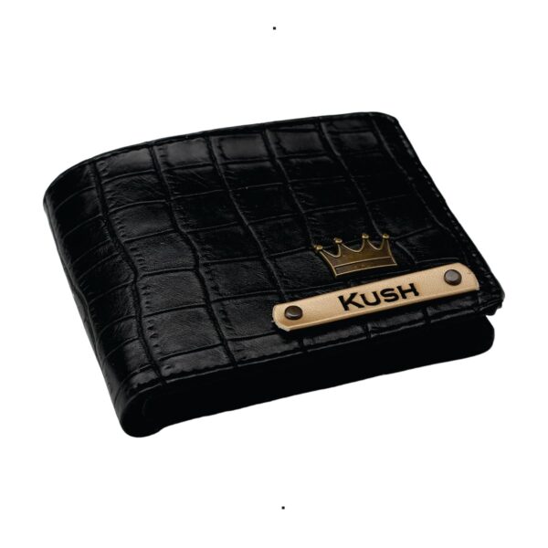 AICA Personalized Name & Charm Self – Textured Leather Mens Wallet (Black) | Birthday Wedding Anniversary Engagement Gifts for Men - Image 7