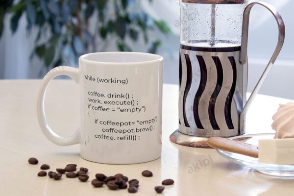 Akipi Coffee++ Program 11oz Coffee Mug Nerd Engineer Idea for Men Science Mug Great Gag for Programmer Geeks Computer Science Developers Coders Ceramic Tea Mugs ARM038 Ceramic Coffee Mug 11oz - Image 5
