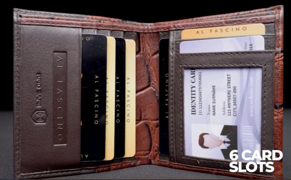 AL FASCINO Wallets for Men Leather Original Purses for Men RFID Wallet for Men Leather Wallet for Men Money Purse for Men Wallet Mens Wallet Men Wallet Gents Wallets Card Holder for Men Gents Wallets - Image 6