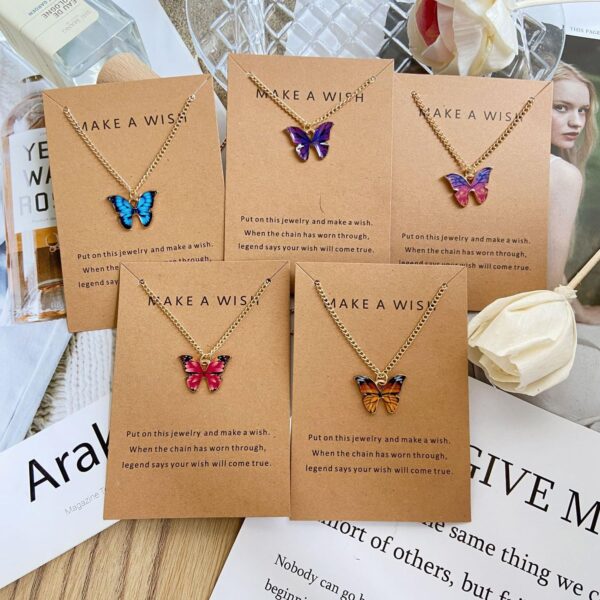 Shining Diva Fashion 5-6 Pcs Latest Stylish Butterfly Jewellery Necklace Set for Women Pendant Necklace Gifts for Girls - Image 6