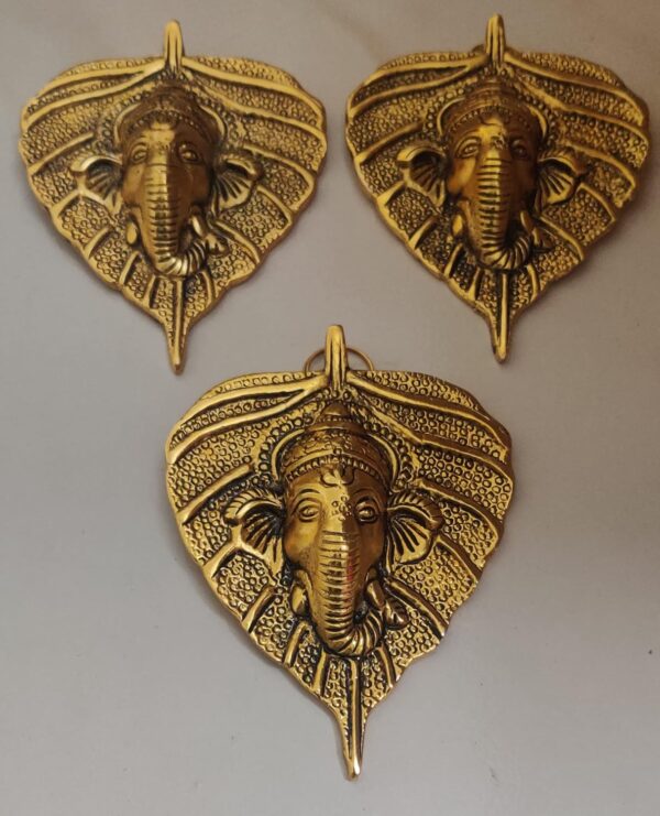 Betterminds Return Gifts For Women Action Ganesh Wall Hanging (Pack Of 4) Wedding Gift Anniversary Housewarming Corporate Gifts Baby Shower Return Gifts (Gold), Metal - Image 3