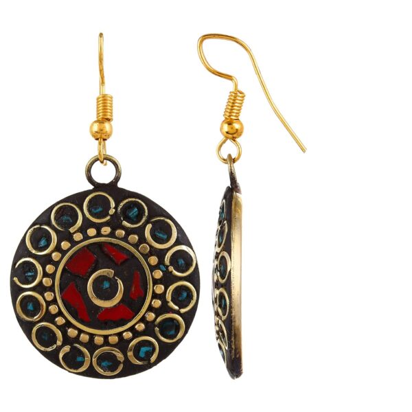 YouBella Jewellery set for Women Stylish Latest Tibetan Pendant Necklace with Earrings for Women & Girls (Gift) Tribal Necklace Jewellery Beads Necklace - Image 8