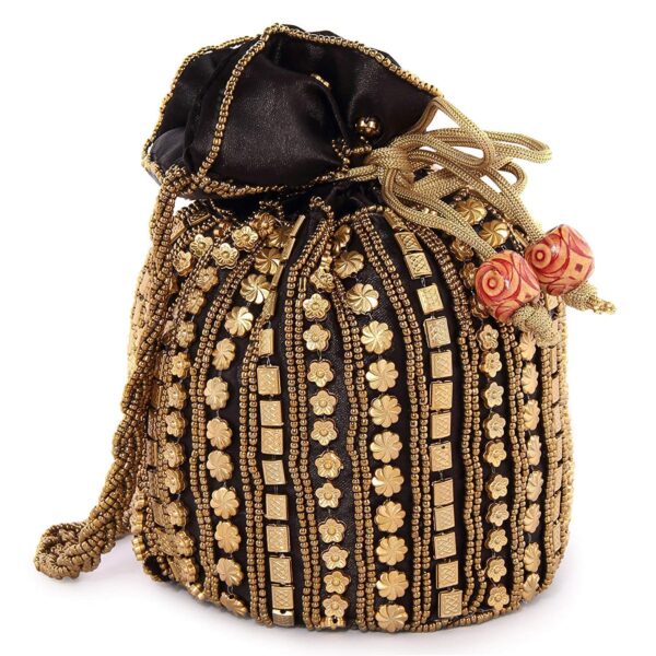 KERYAP Women's Potli for Party/Gift Handbags for Women Damru Potli Handbag Gift Items for Women Festival | Wedding | Kitty - Image 2