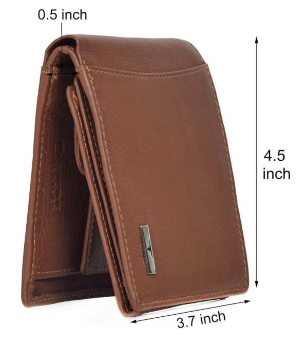 Urban Forest Oliver Redwood Light Brown Leather Wallet for Men, 6 Card Slot - Image 7