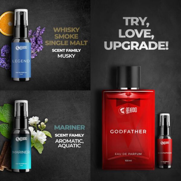 Beardo Mini Perfume Trial Kit, 10 x 5ml | Best Date Night Fragrances for Men | Travel friendly perfume kit for all moods & occasions | Ideal gift for men | Rakhi Gift for Brother | Friendship Day Gift - Image 9